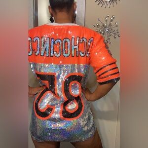 Sale‼️Cincinnati Bengals sequin jersey dress